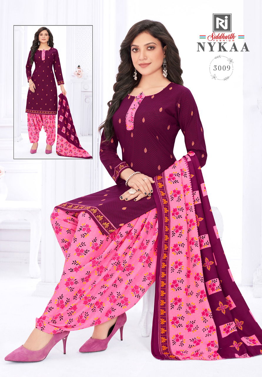 Siddharth Nykaa 3 Cotton Printed Daily Wear Ready Made Regular Wear Dress
